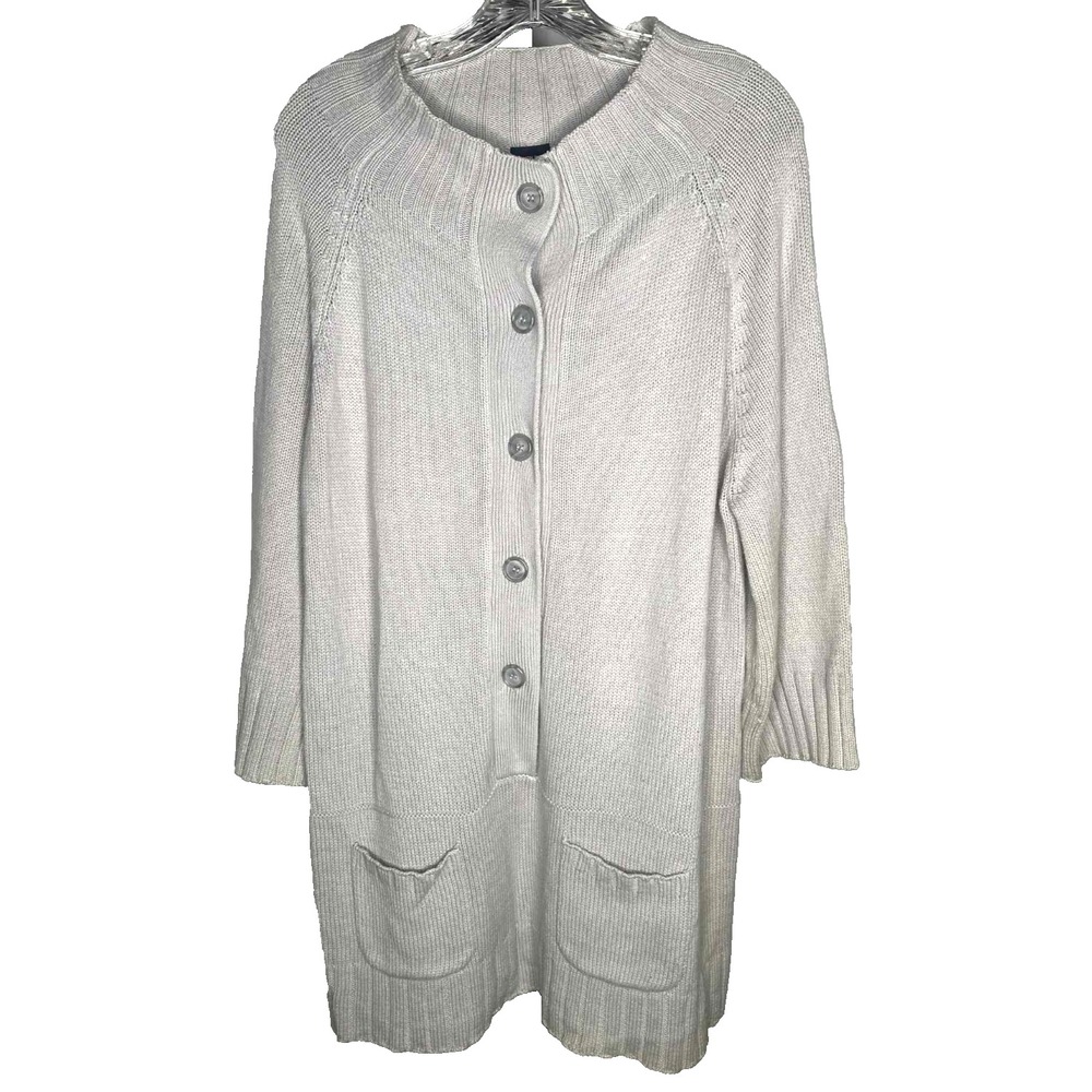 Canyon River Blues‎ women's Cardigan Sweater Size XL Gray lagenlook button down
